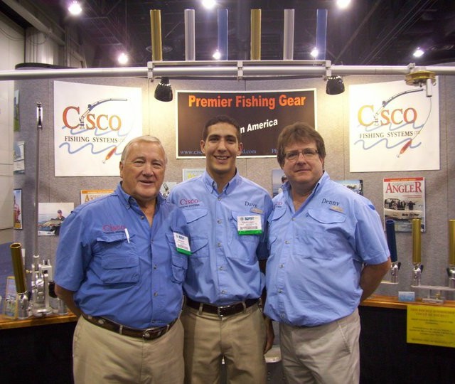 Bob Booth, David Logan, and Dennis Logan at Cisco Fishing Systems
